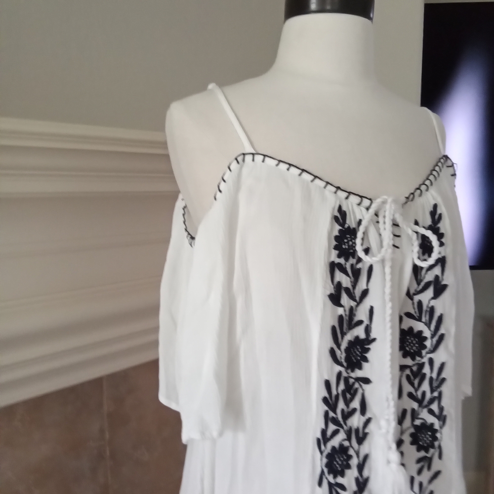 White top with Black Embroidery